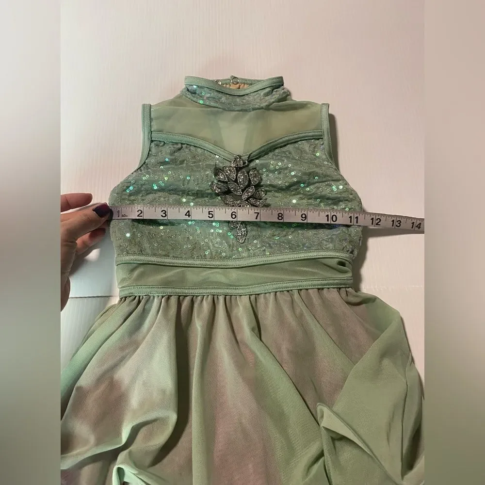 WEISSMAN Dance Costume ballet sequins blue lavender You Set Me Free 14248 IC 7/8
